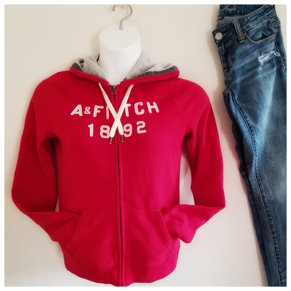 red zip up hoodie near me